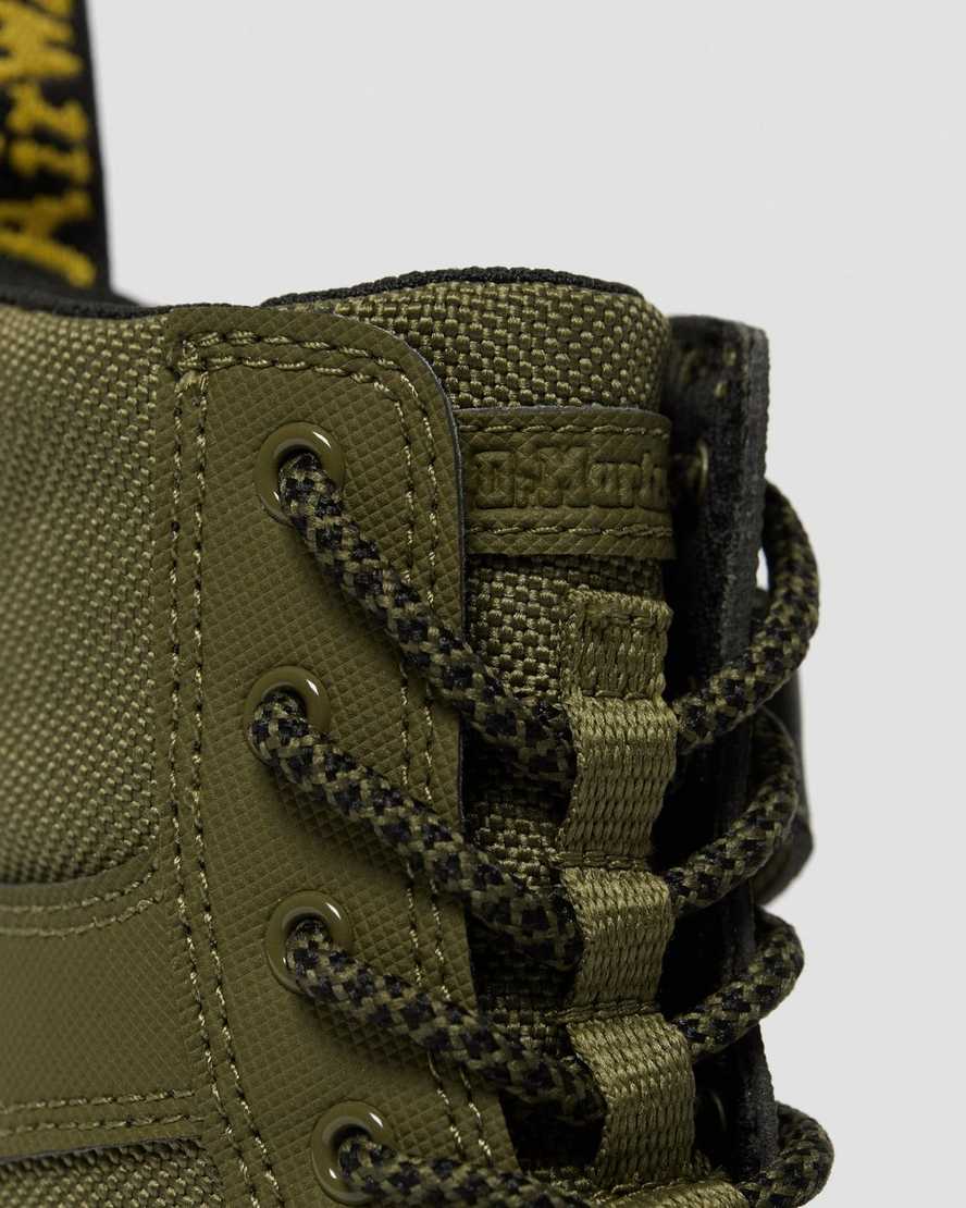 olivgrüne dr. martens combs tech kinder-freizeitstiefel