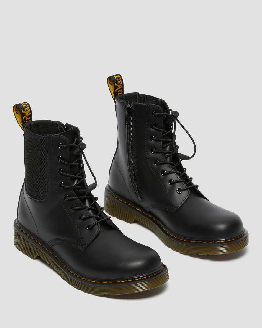 schwarze dr. martens 1460 harper kinder-freizeitstiefel