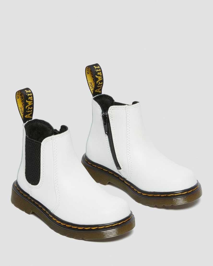 weiße dr. martens 2976 chelsea boots für kinder