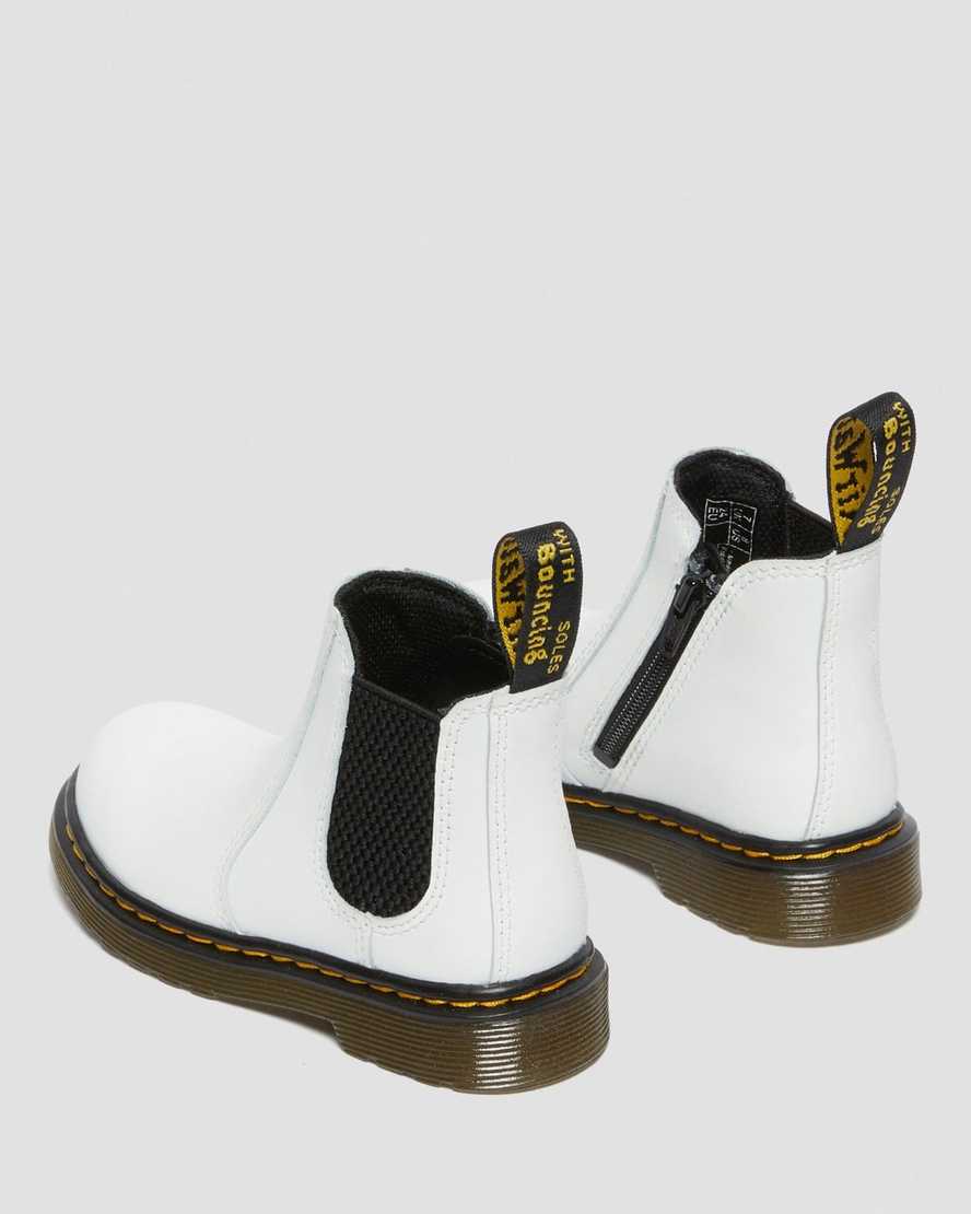 weiße dr. martens 2976 chelsea boots für kinder