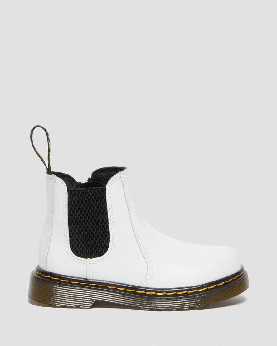 weiße dr. martens 2976 chelsea boots für kinder