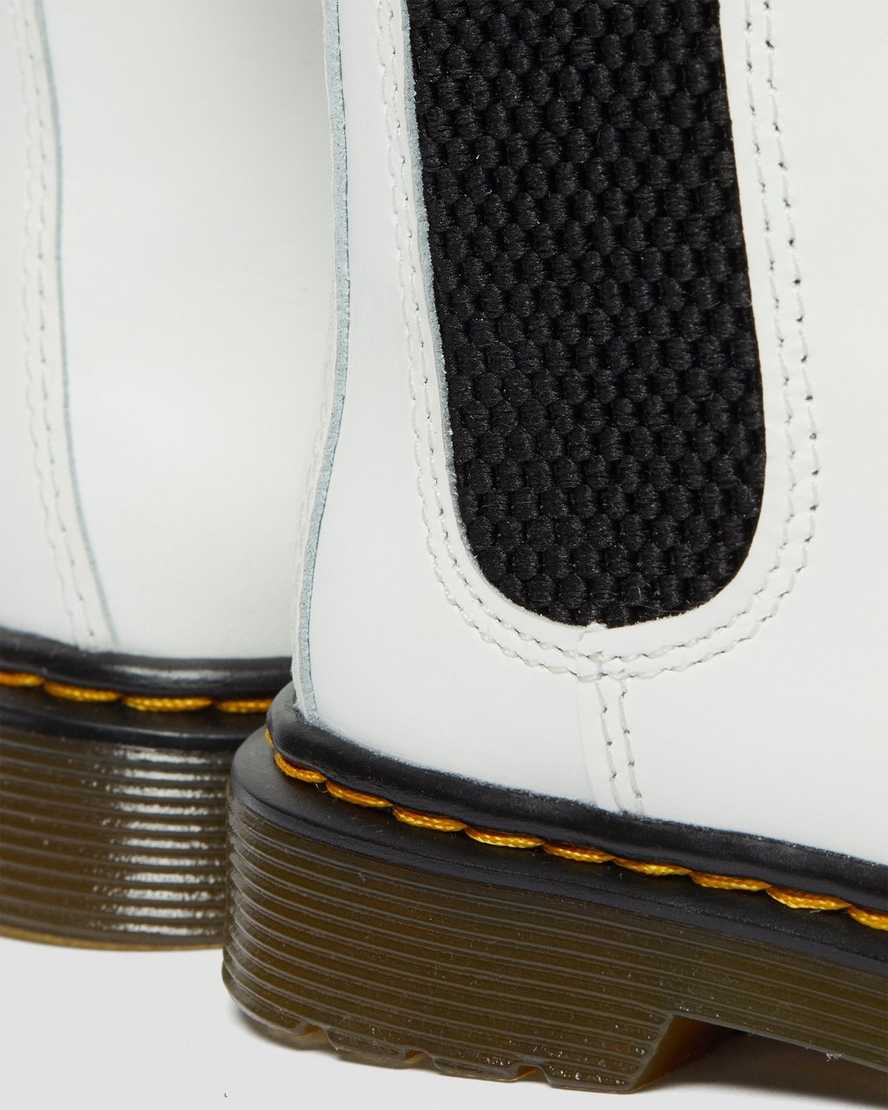 weiße dr. martens 2976 chelsea boots für kinder