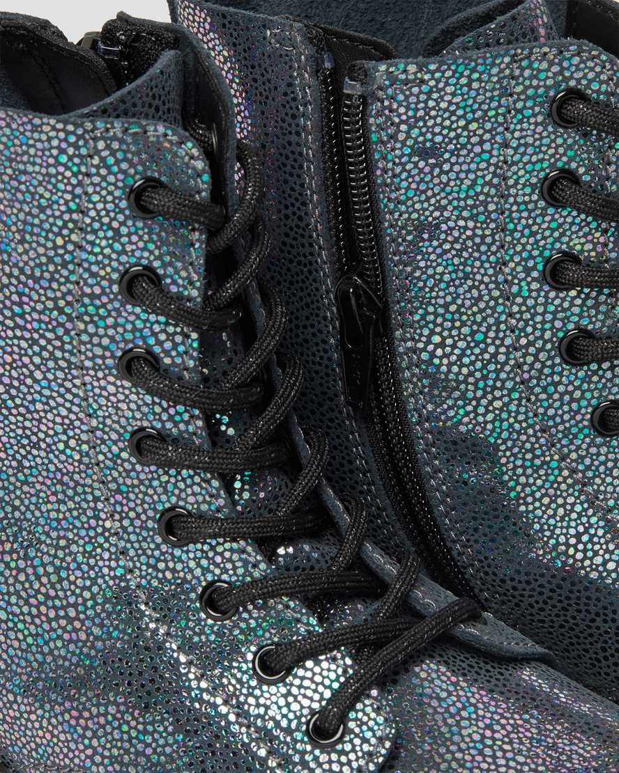 marineblaue dr. martens 1460 pascal iridescent kinder-schnürstiefel