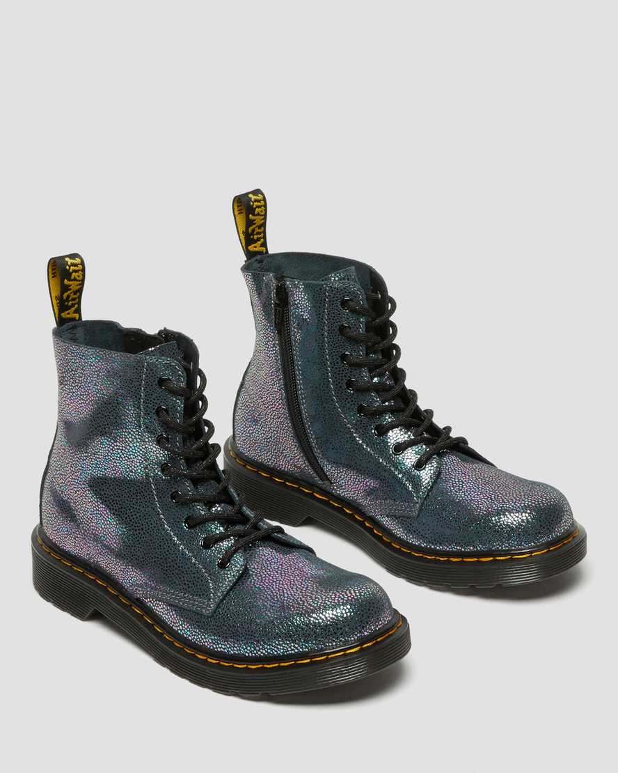 marineblaue dr. martens 1460 pascal iridescent kinder-schnürstiefel