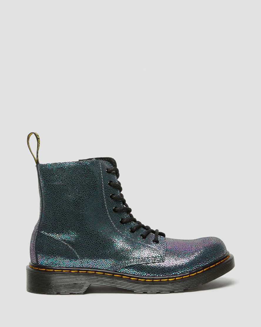 marineblaue dr. martens 1460 pascal iridescent kinder-schnürstiefel