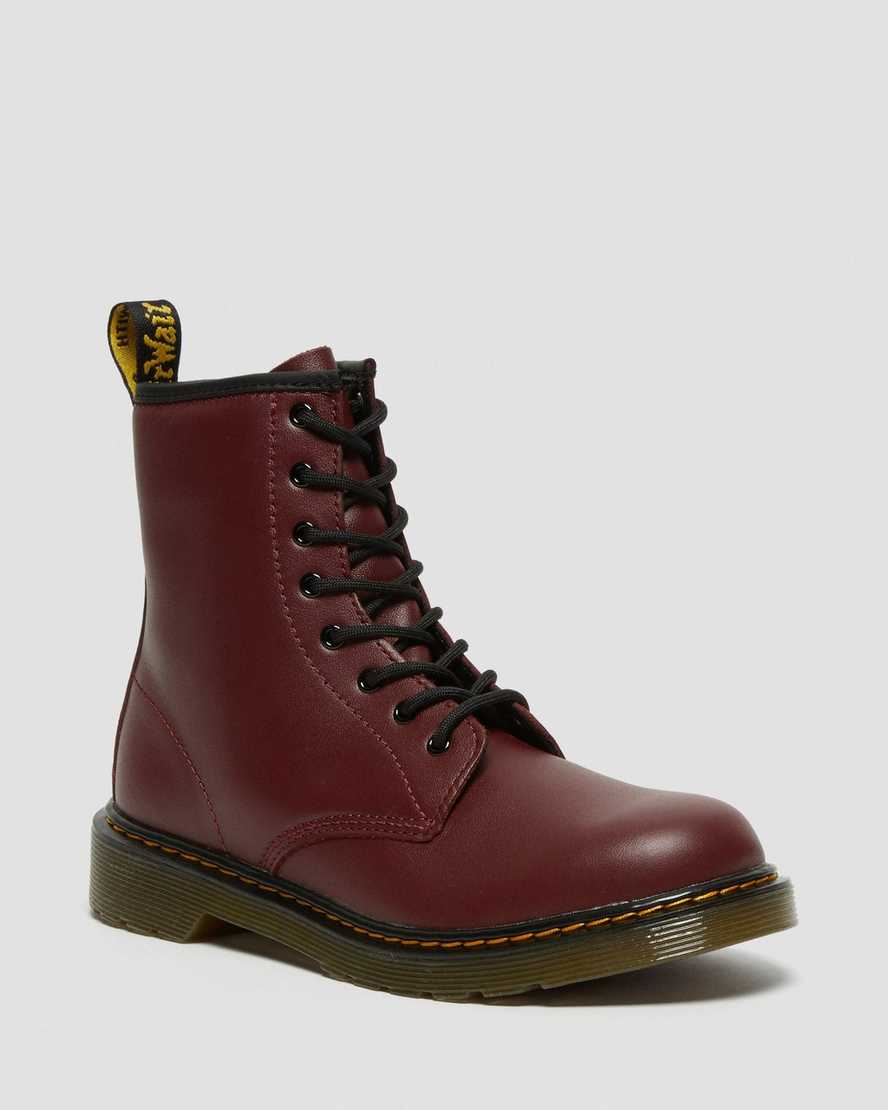 rote dr. martens 1460 softy t schnürstiefel für kinder