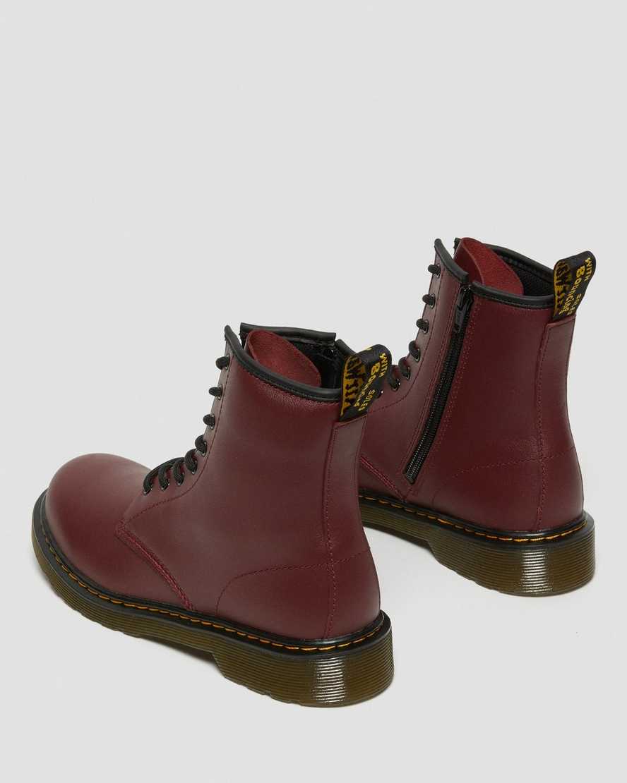 rote dr. martens 1460 softy t schnürstiefel für kinder
