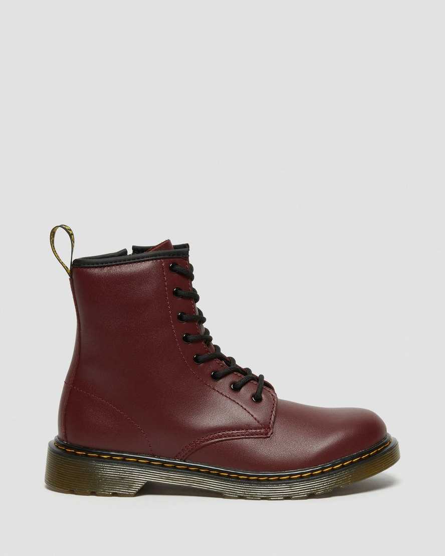 rote dr. martens 1460 softy t schnürstiefel für kinder