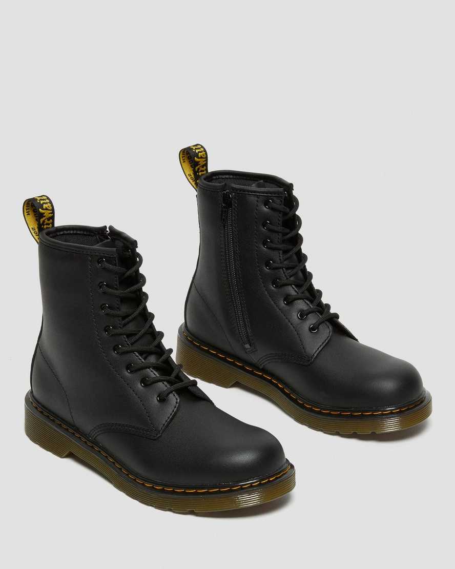 schwarze dr. martens 1460 softy t kinder-schnürstiefel