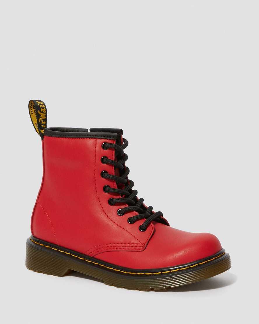 rote dr. martens 1460 kinder-schnürstiefel