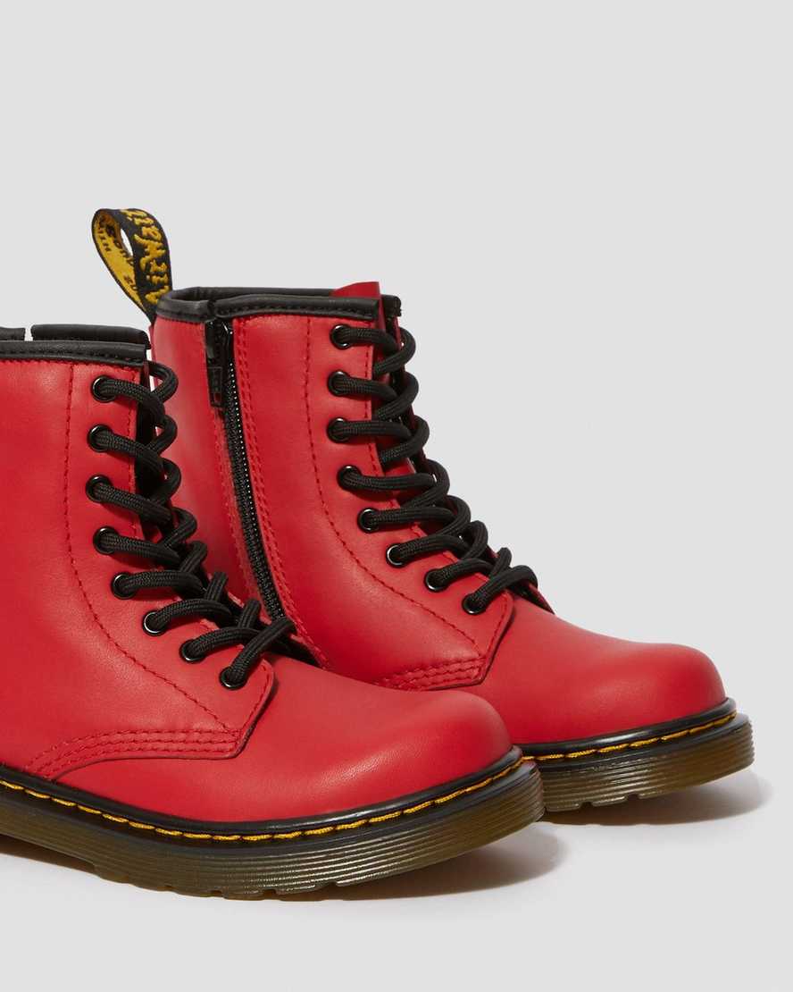 rote dr. martens 1460 kinder-schnürstiefel