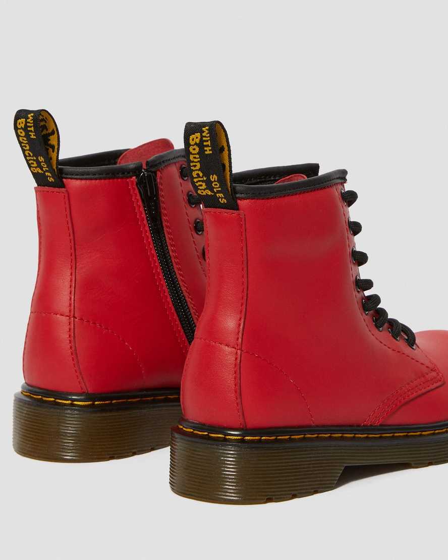 rote dr. martens 1460 kinder-schnürstiefel