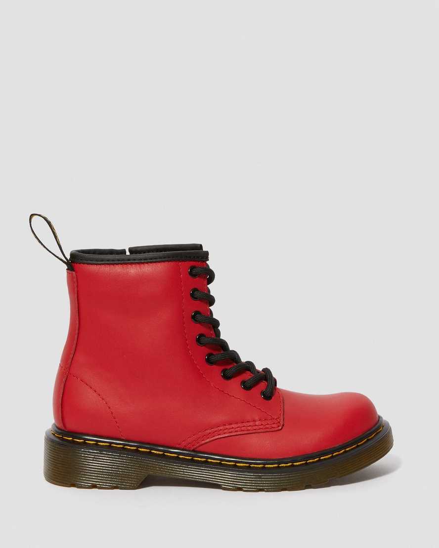 rote dr. martens 1460 kinder-schnürstiefel