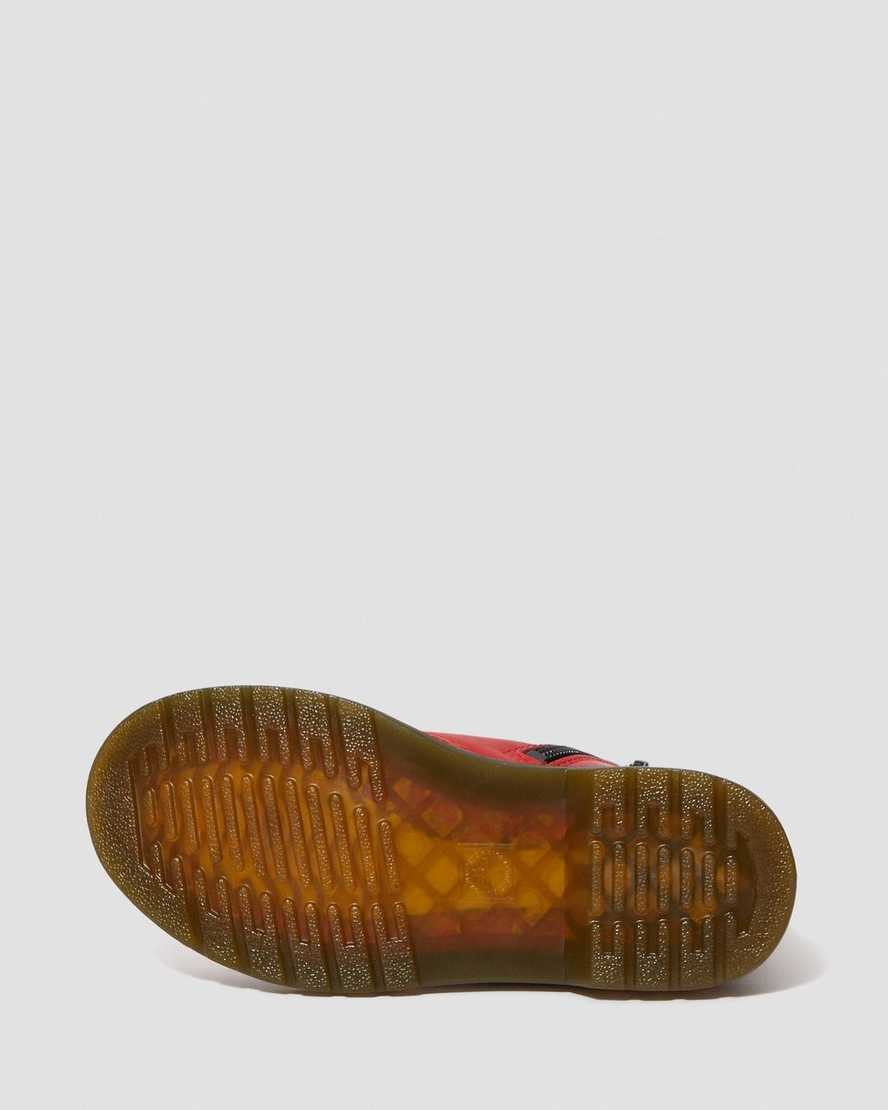 rote dr. martens 1460 kinder-schnürstiefel