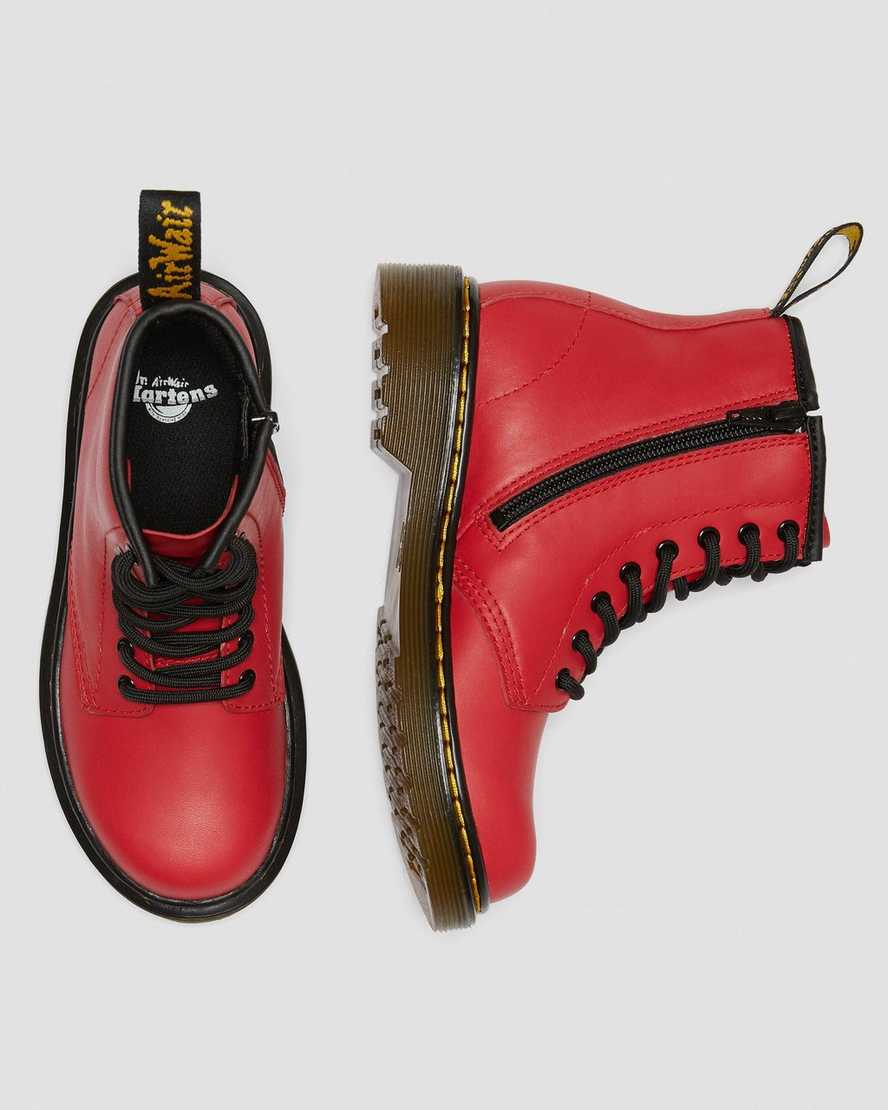 rote dr. martens 1460 kinder-schnürstiefel