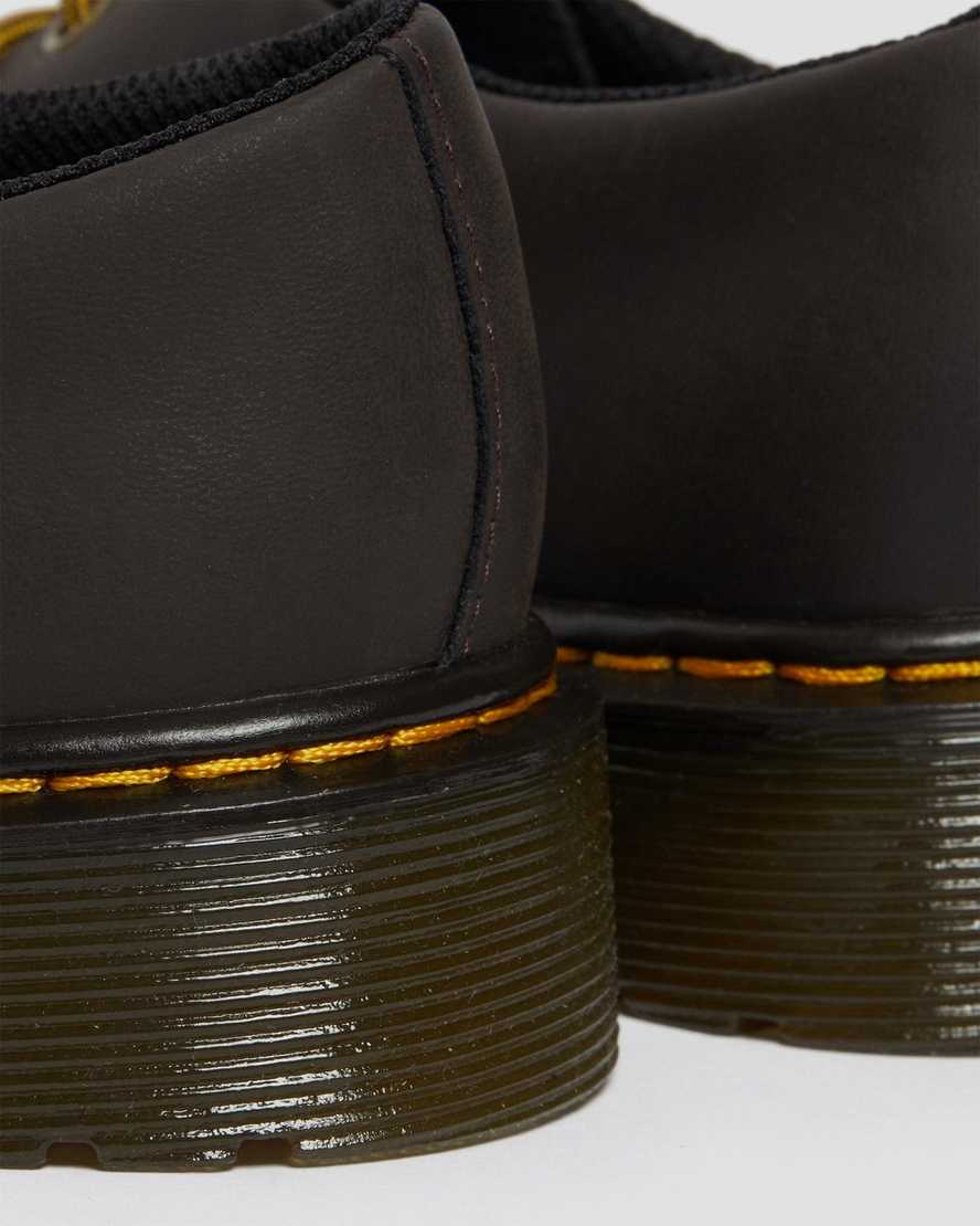 dunkelbraune dr. martens 1461 wildhorse kinderschuhe