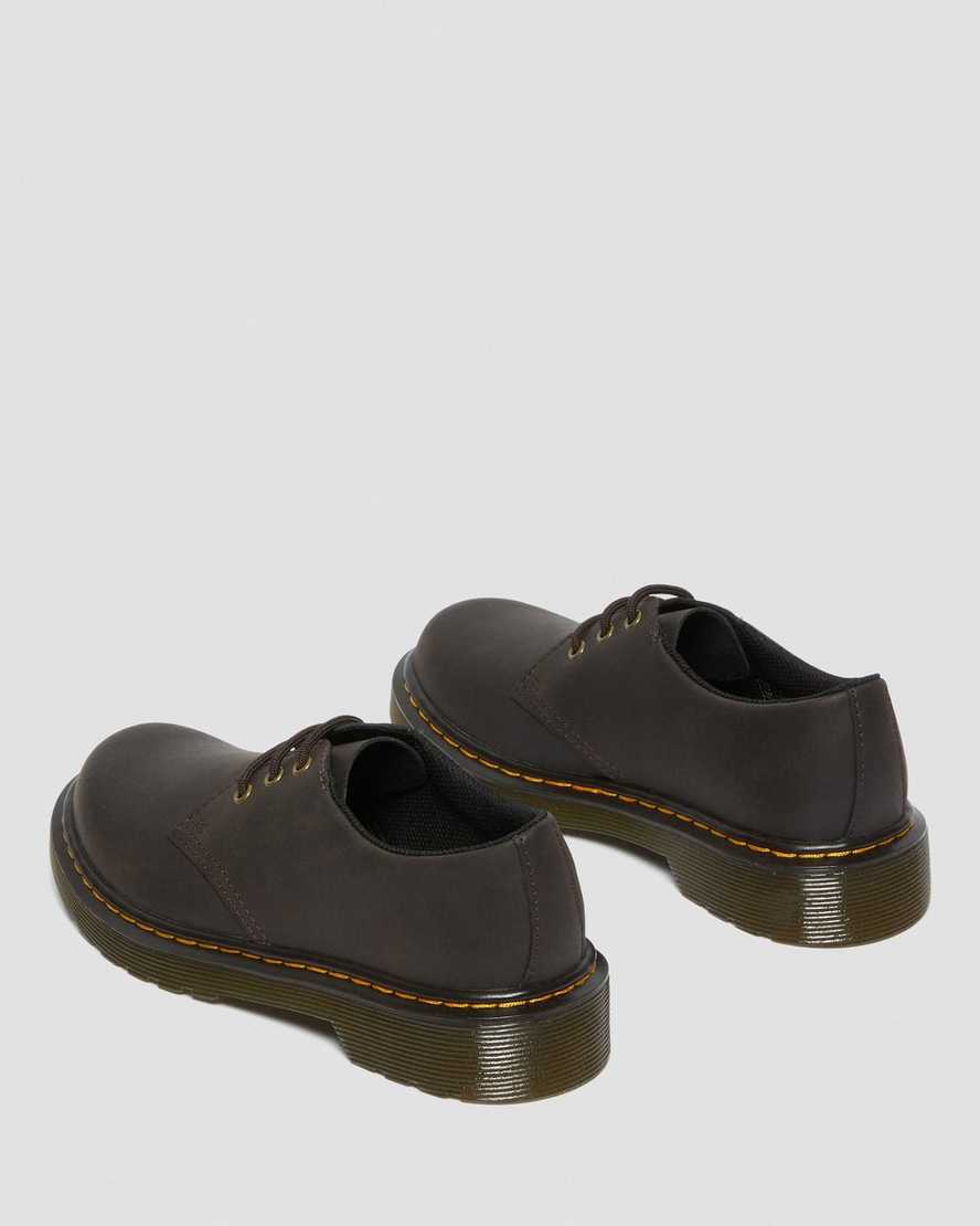 dunkelbraune dr. martens 1461 wildhorse kinderschuhe
