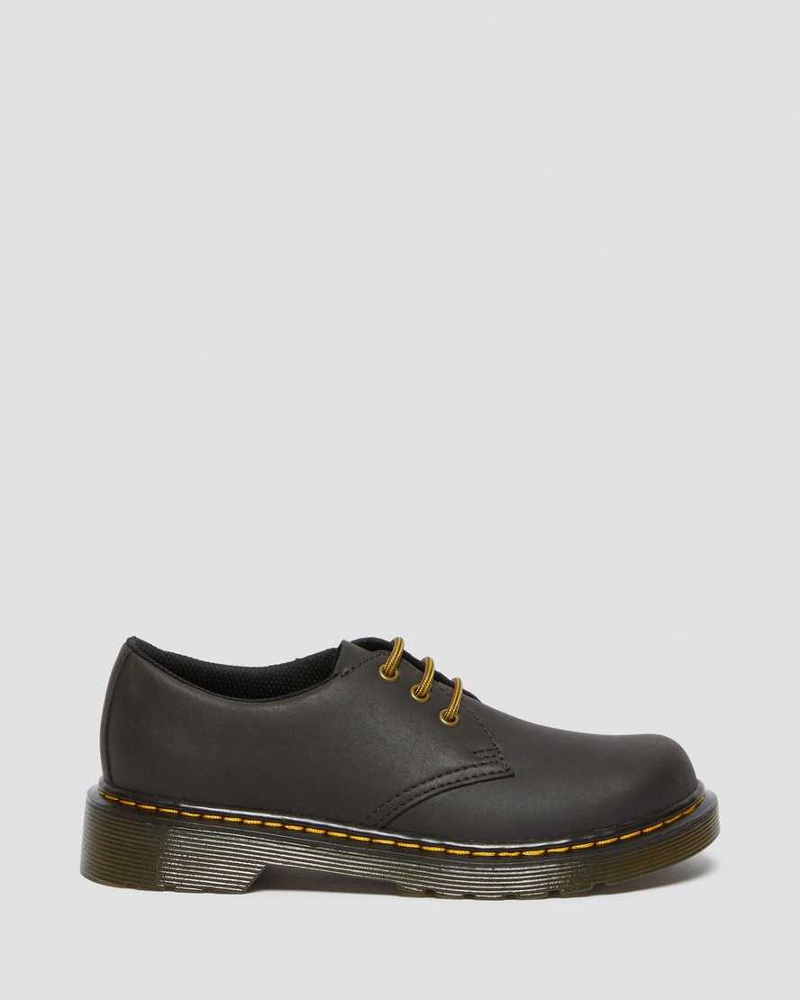dunkelbraune dr. martens 1461 wildhorse kinderschuhe