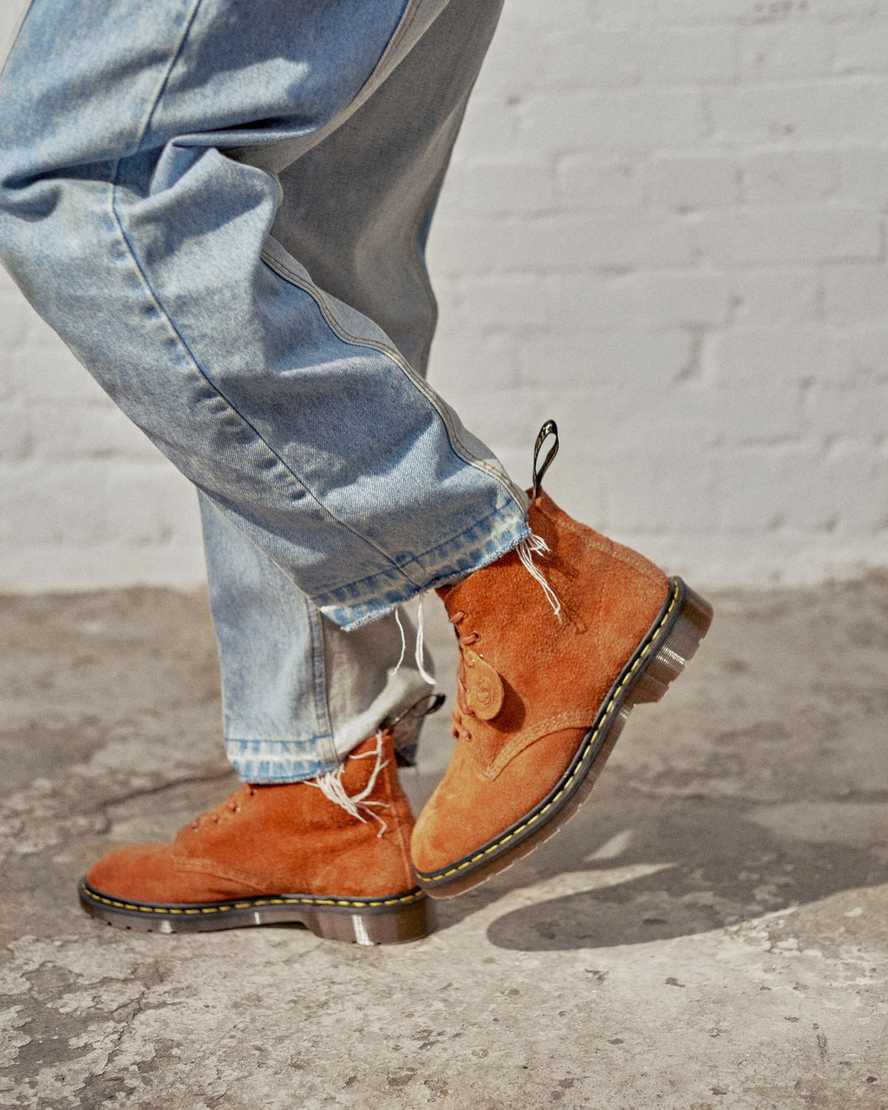 braune dr. martens 101 herren-ankle-boots