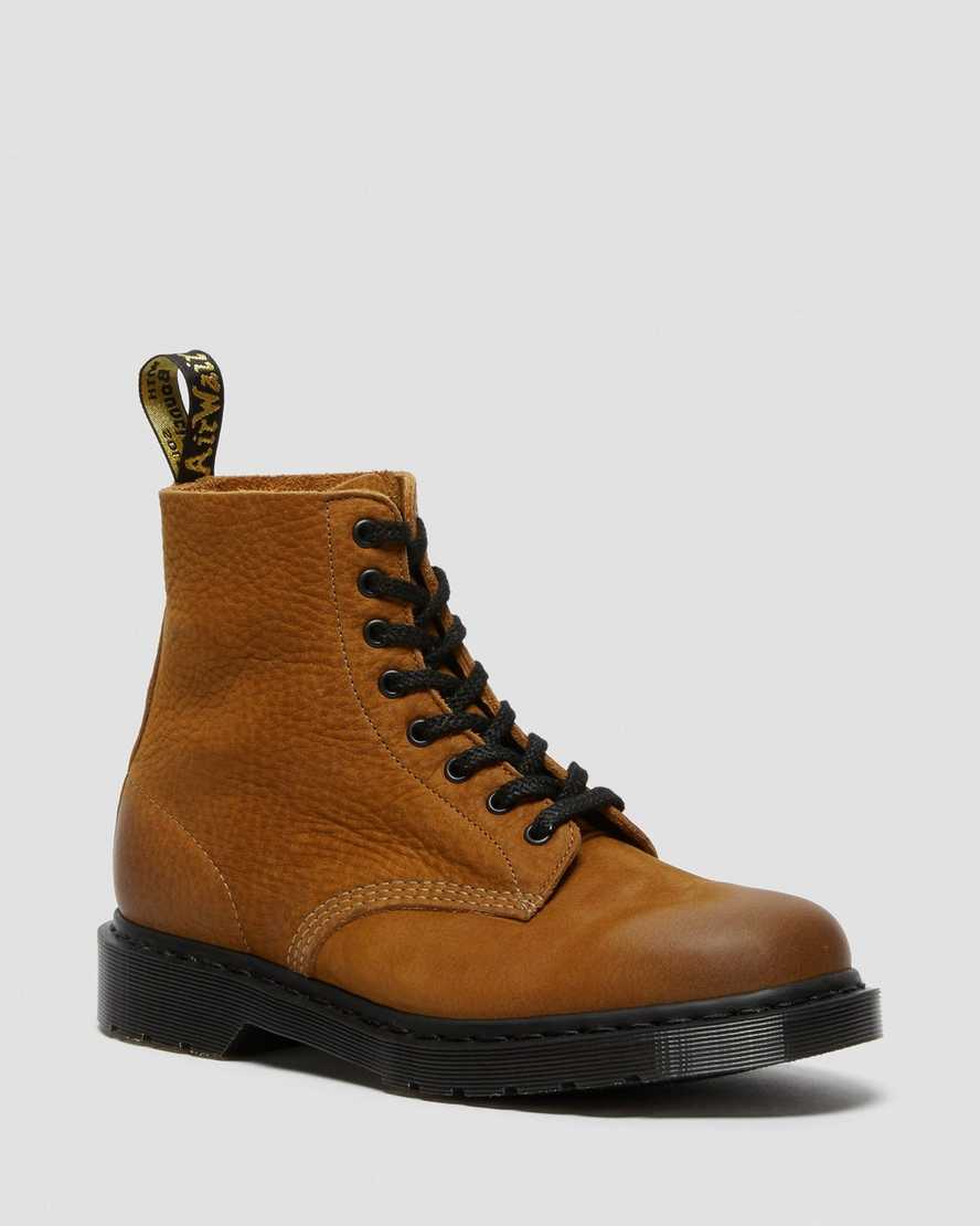 hellbraune dr. martens 1460 pascal titan herren-freizeitstiefel hergestellt in england