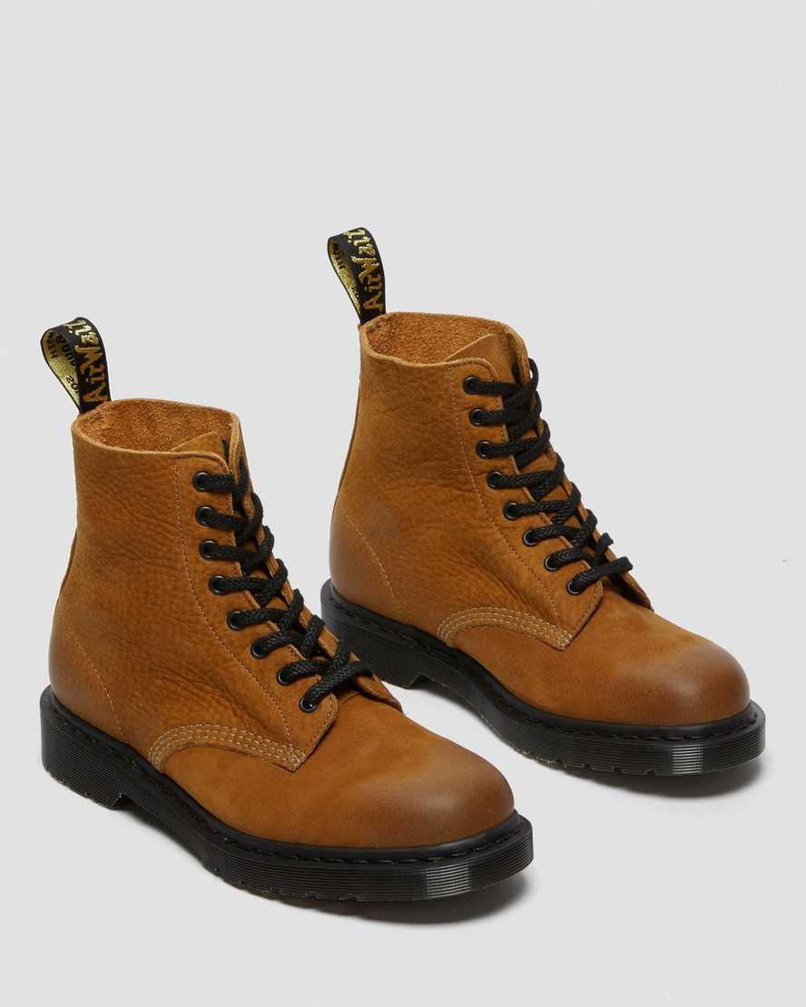 hellbraune dr. martens 1460 pascal titan herren-freizeitstiefel hergestellt in england