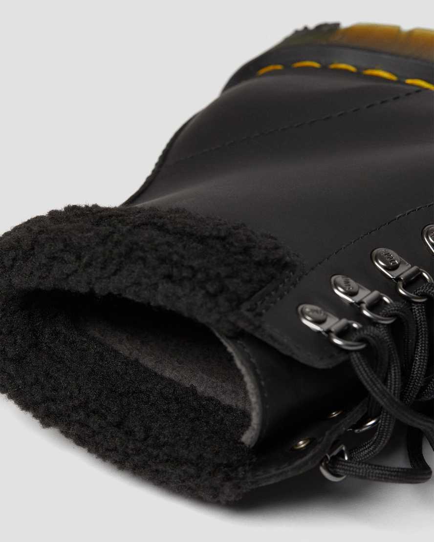 schwarze dr. martens 1460 dm wintergrip fleece herren-freizeitstiefel