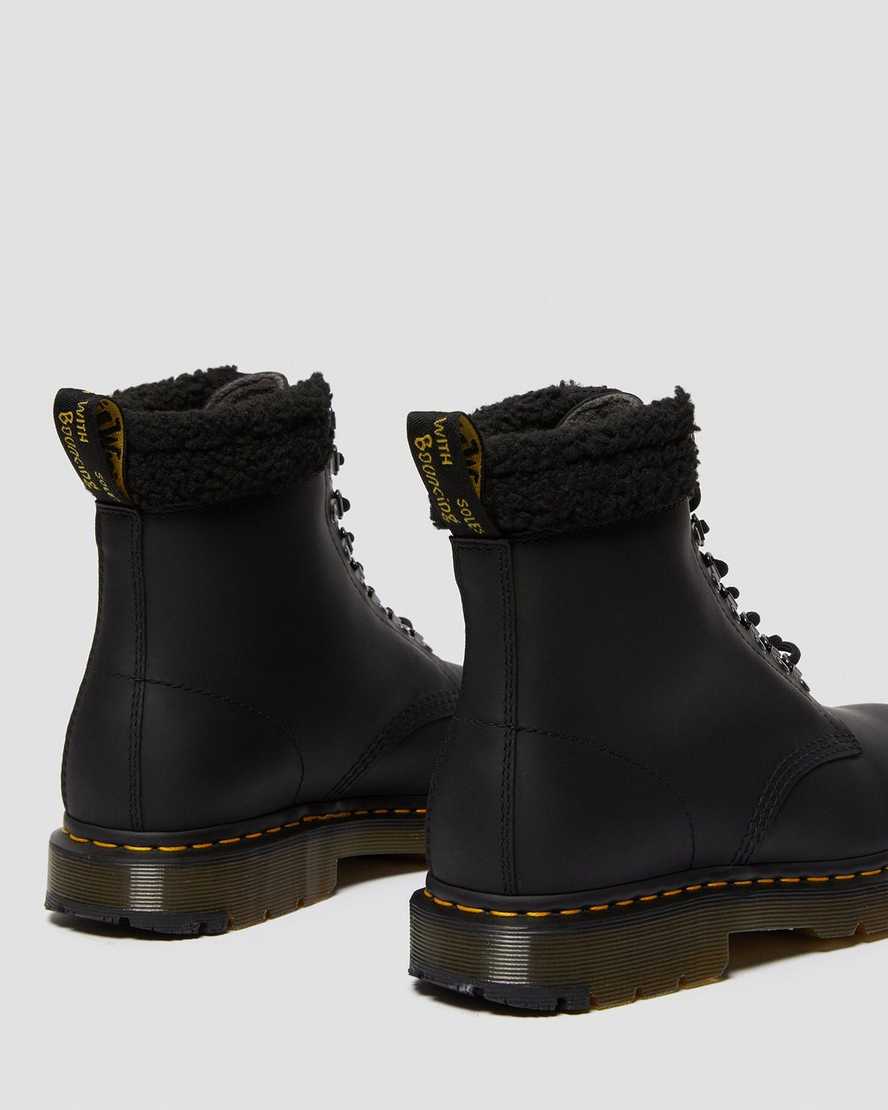 schwarze dr. martens 1460 dm wintergrip fleece herren-freizeitstiefel
