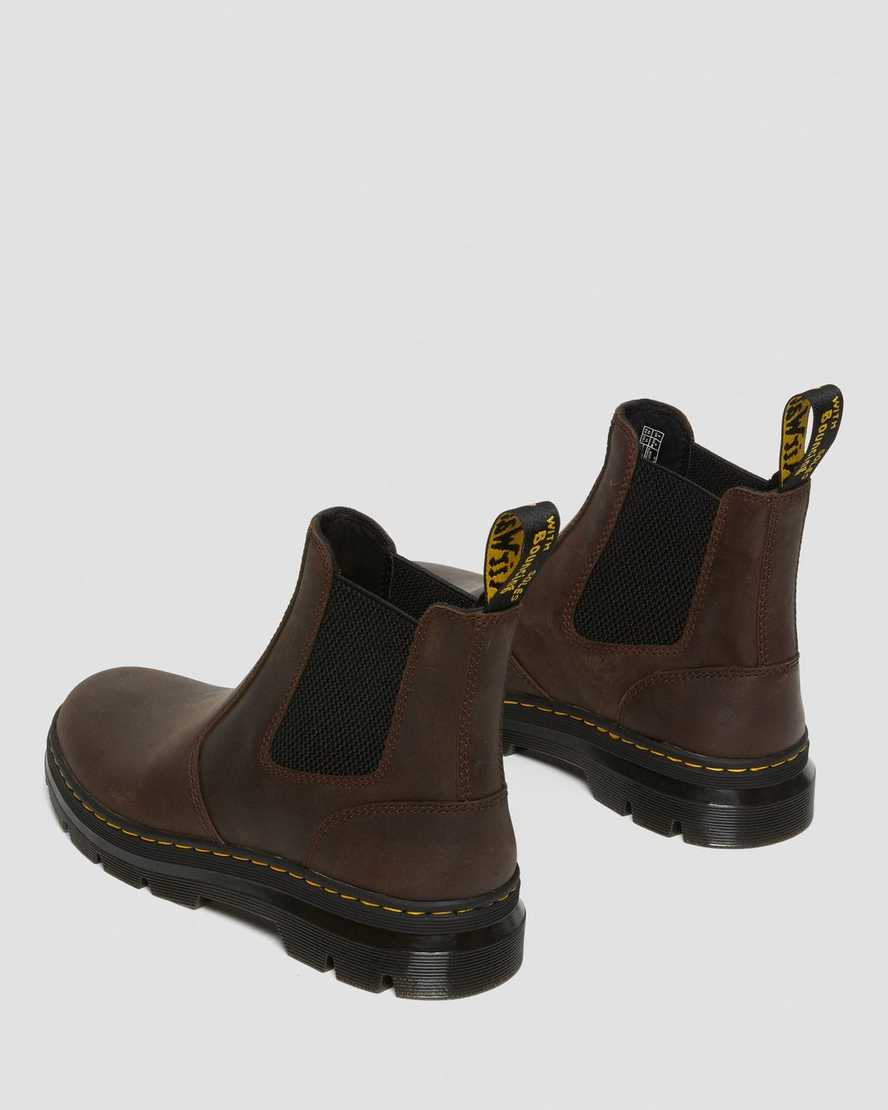 braune dr. martens embury crazy horse herren-freizeitstiefel