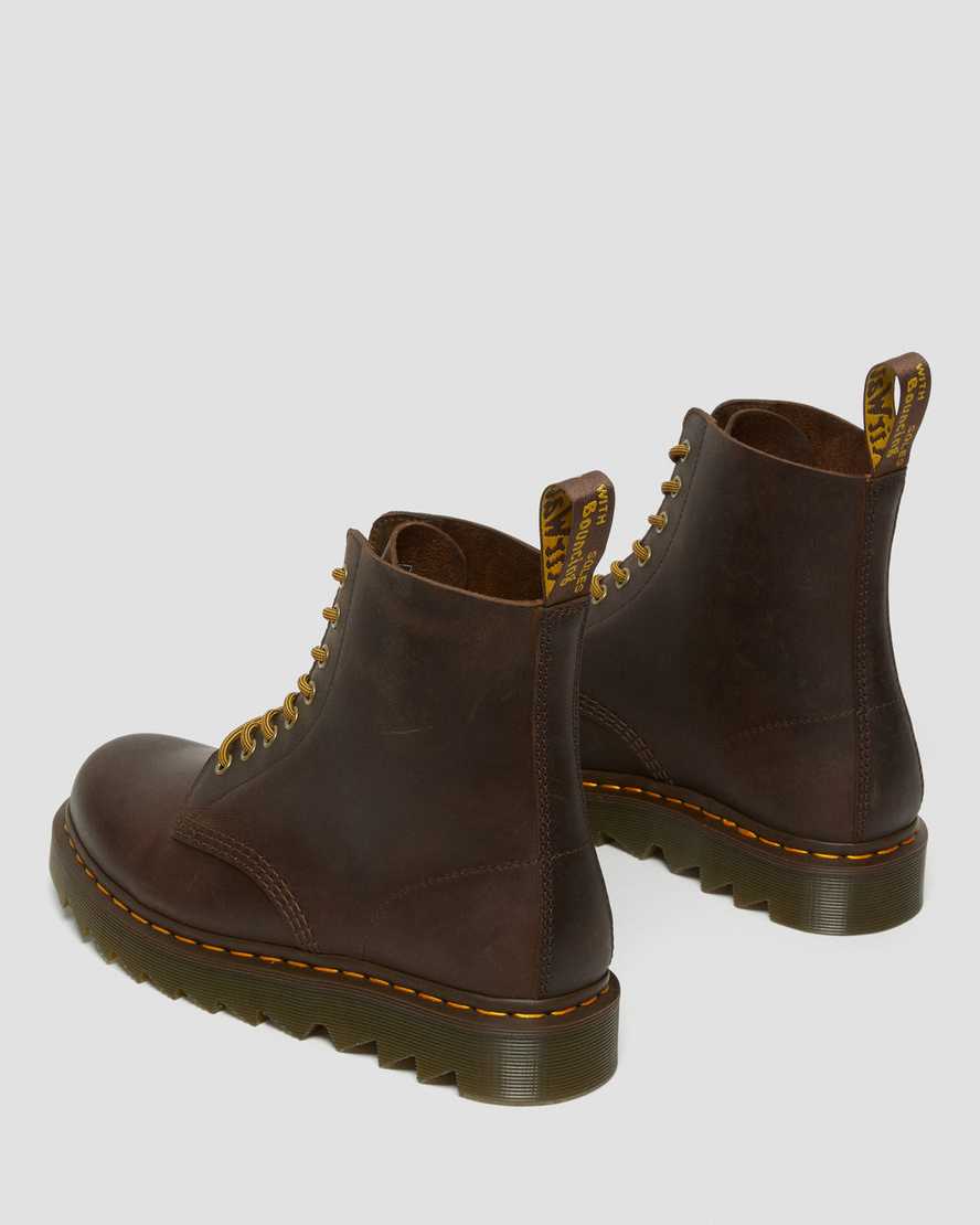 braune dr. martens 1460 pascal ziggy herren-freizeitstiefel