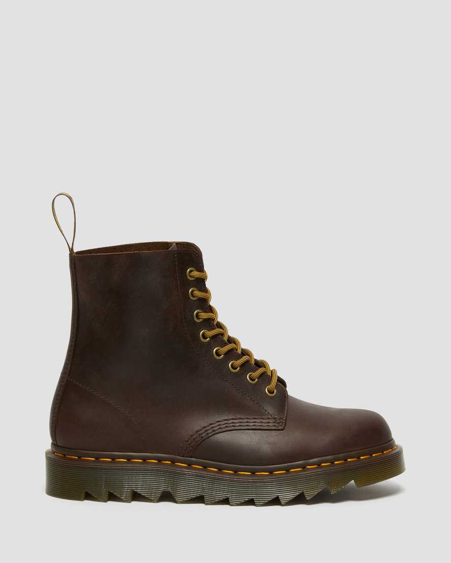 braune dr. martens 1460 pascal ziggy herren-freizeitstiefel