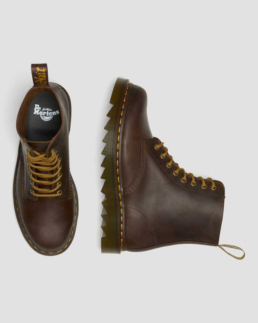 braune dr. martens 1460 pascal ziggy herren-freizeitstiefel