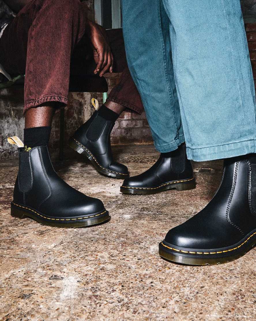 schwarze dr. martens 2976 felix chelsea boots für herren