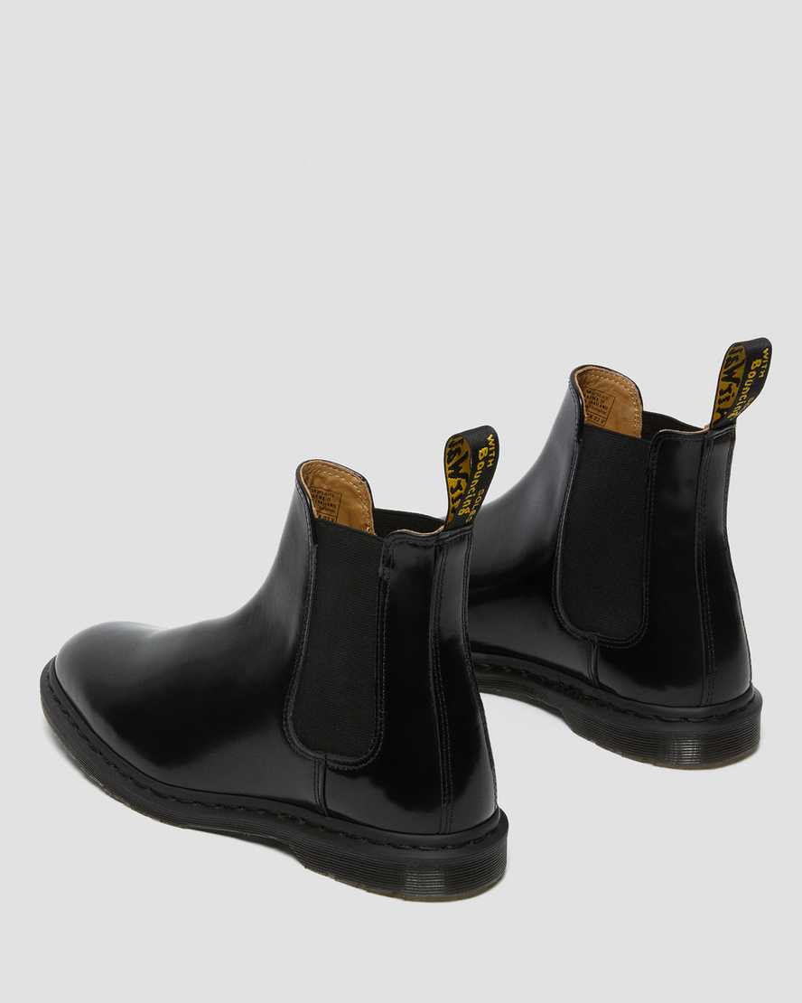 schwarze dr. martens graeme ii smooth chelsea boots für herren