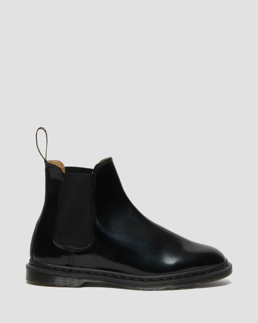 schwarze dr. martens graeme ii smooth chelsea boots für herren