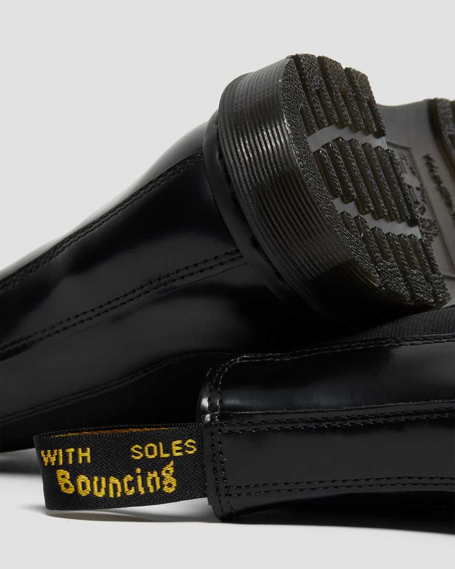 schwarze dr. martens graeme ii smooth chelsea boots für herren