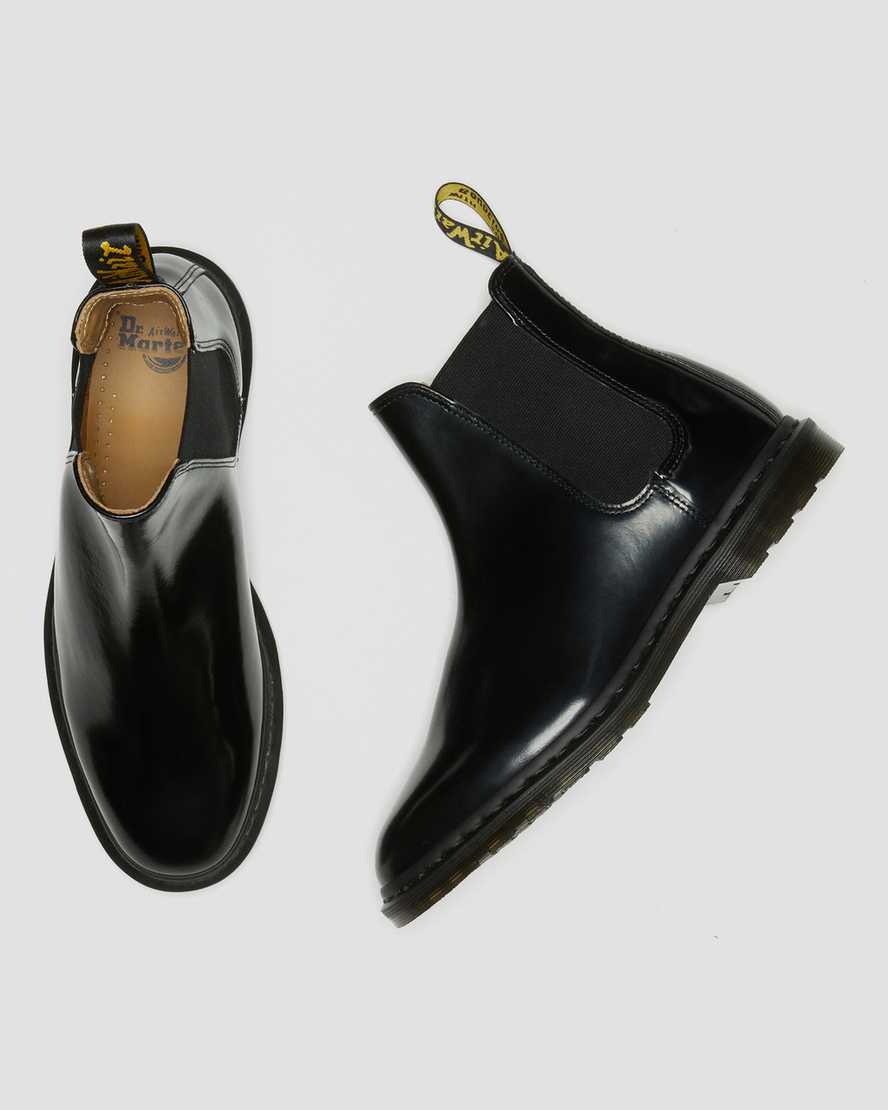 schwarze dr. martens graeme ii smooth chelsea boots für herren