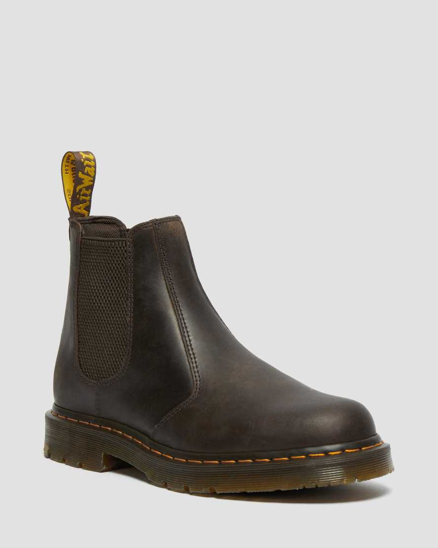 braune dr. martens 2976 rutschfeste chelsea boots für herren