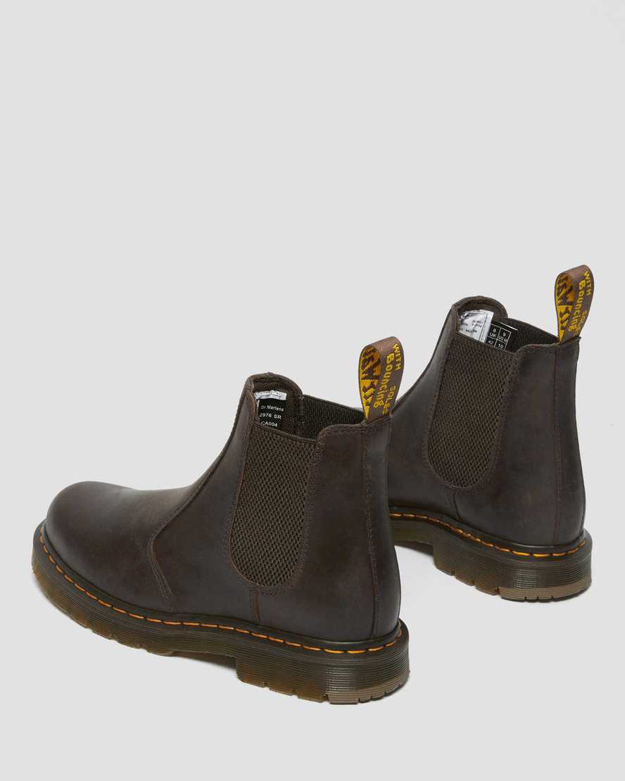 braune dr. martens 2976 rutschfeste chelsea boots für herren