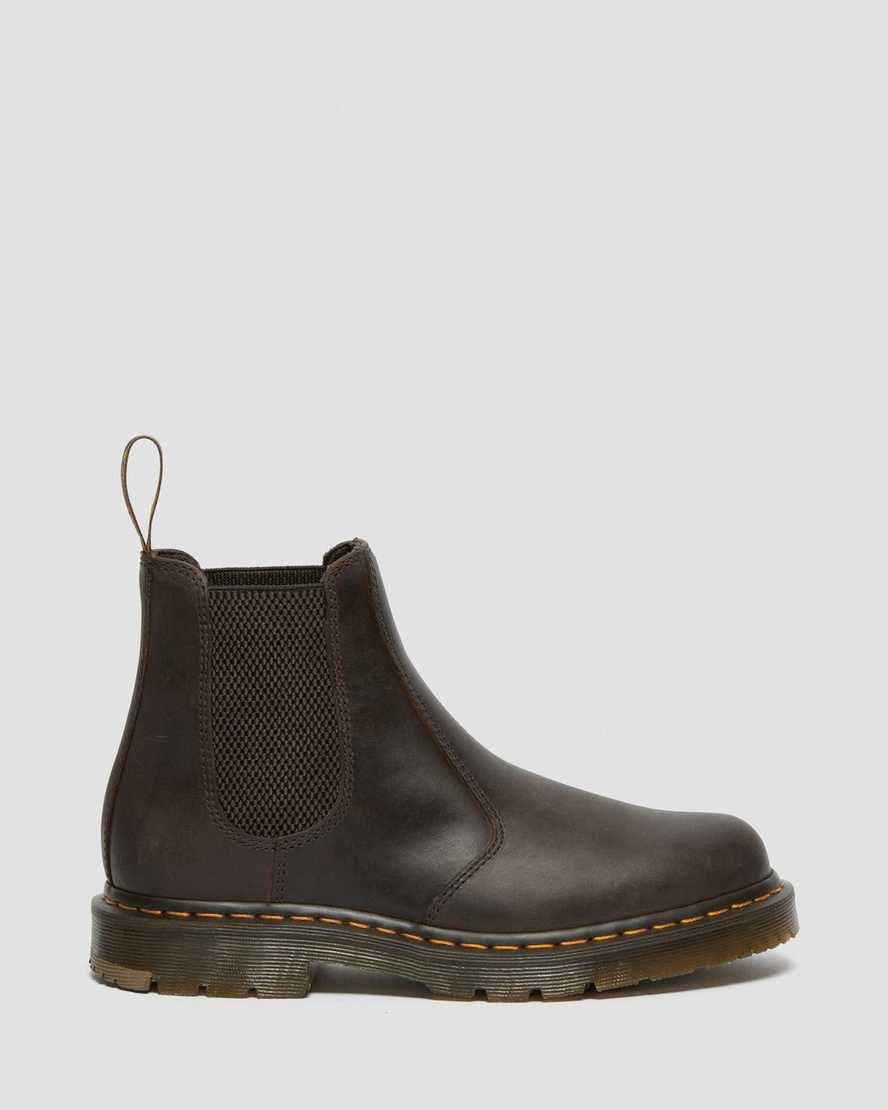 braune dr. martens 2976 rutschfeste chelsea boots für herren