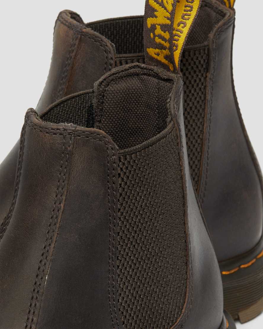 braune dr. martens 2976 rutschfeste chelsea boots für herren