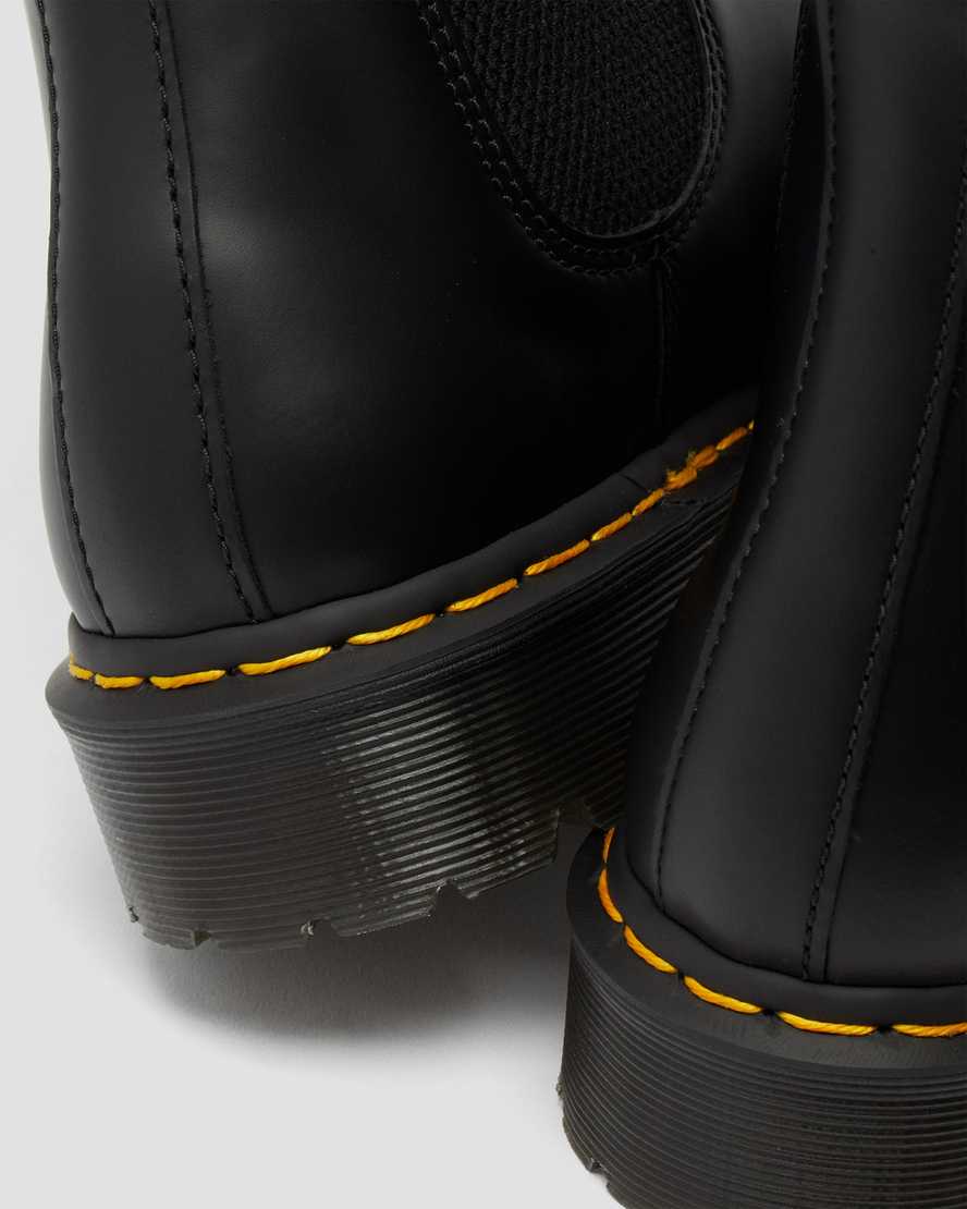 schwarze dr. martens 2976 bex smooth chelsea boots für herren
