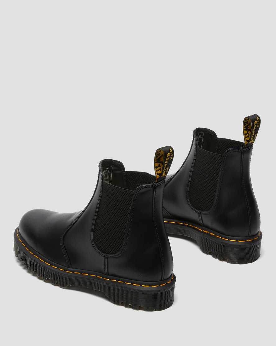 schwarze dr. martens 2976 bex smooth chelsea boots für herren