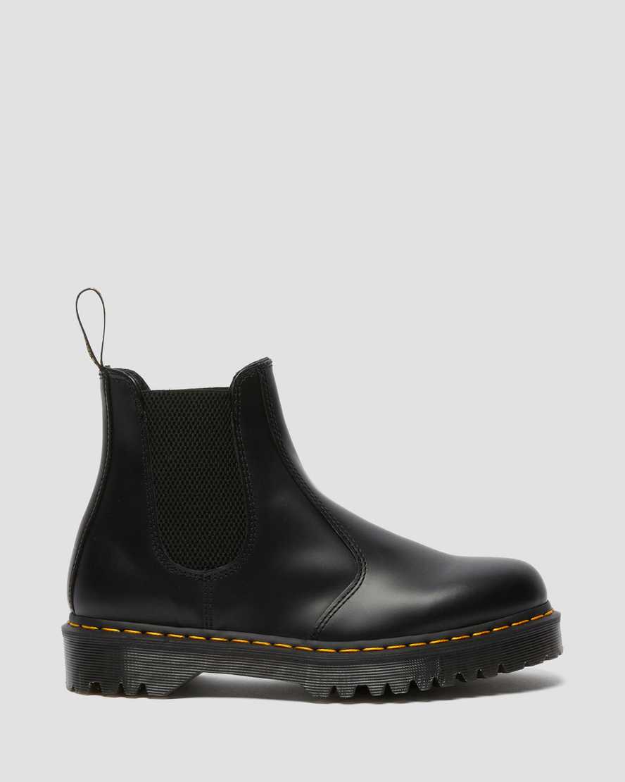 schwarze dr. martens 2976 bex smooth chelsea boots für herren