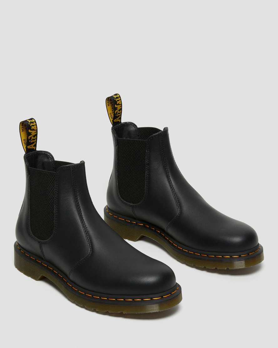schwarze dr. martens 2976 nappa chelsea boots für herren