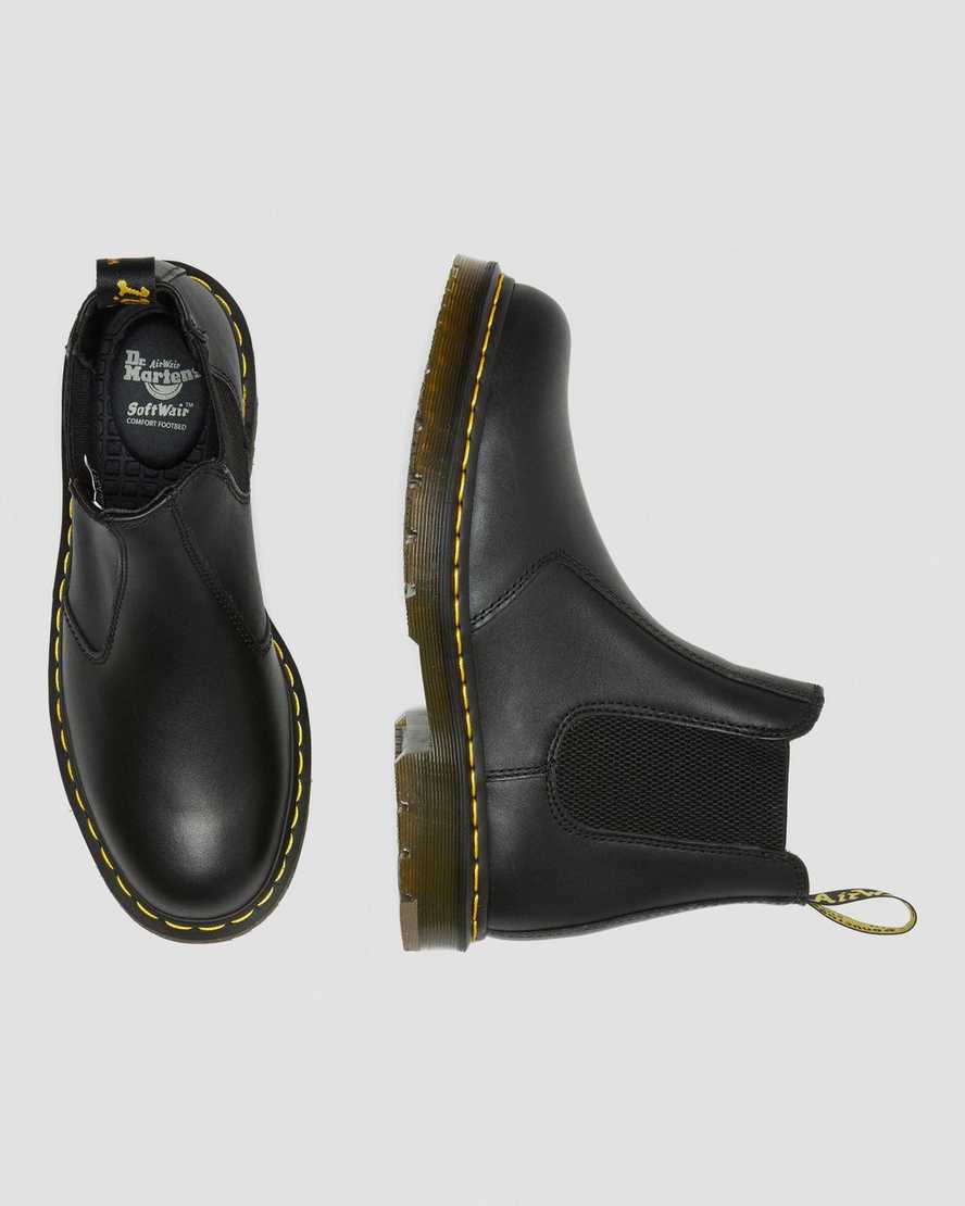 schwarze dr. martens 2976 rutschfeste chelsea boots für herren