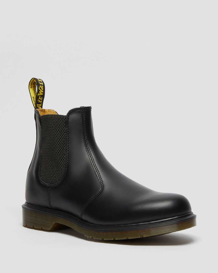 schwarze dr. martens 2976 smooth herren-chelsea-boots