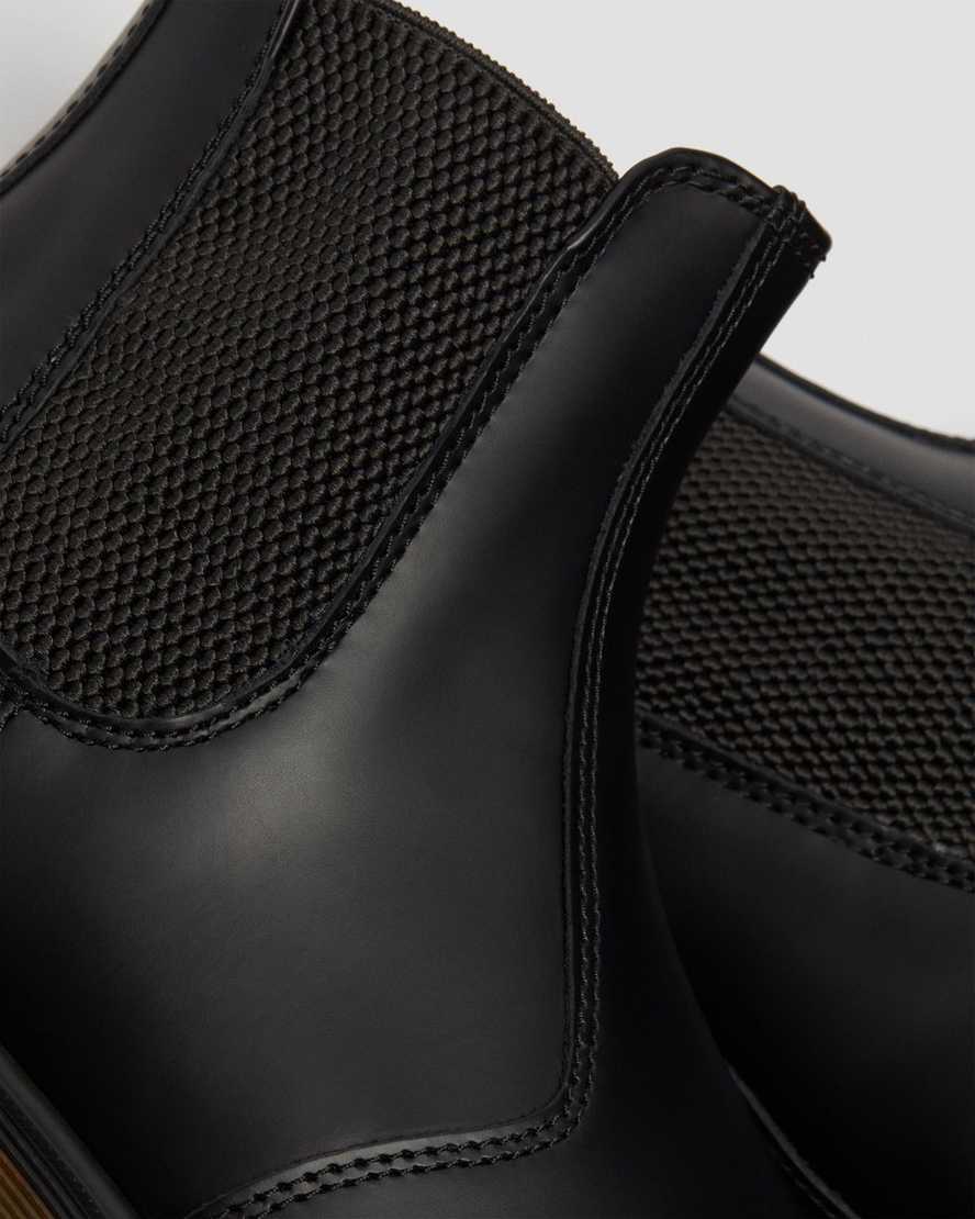 schwarze dr. martens 2976 smooth herren-chelsea-boots
