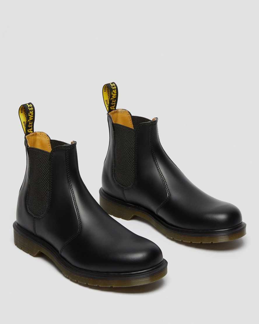 schwarze dr. martens 2976 smooth herren-chelsea-boots