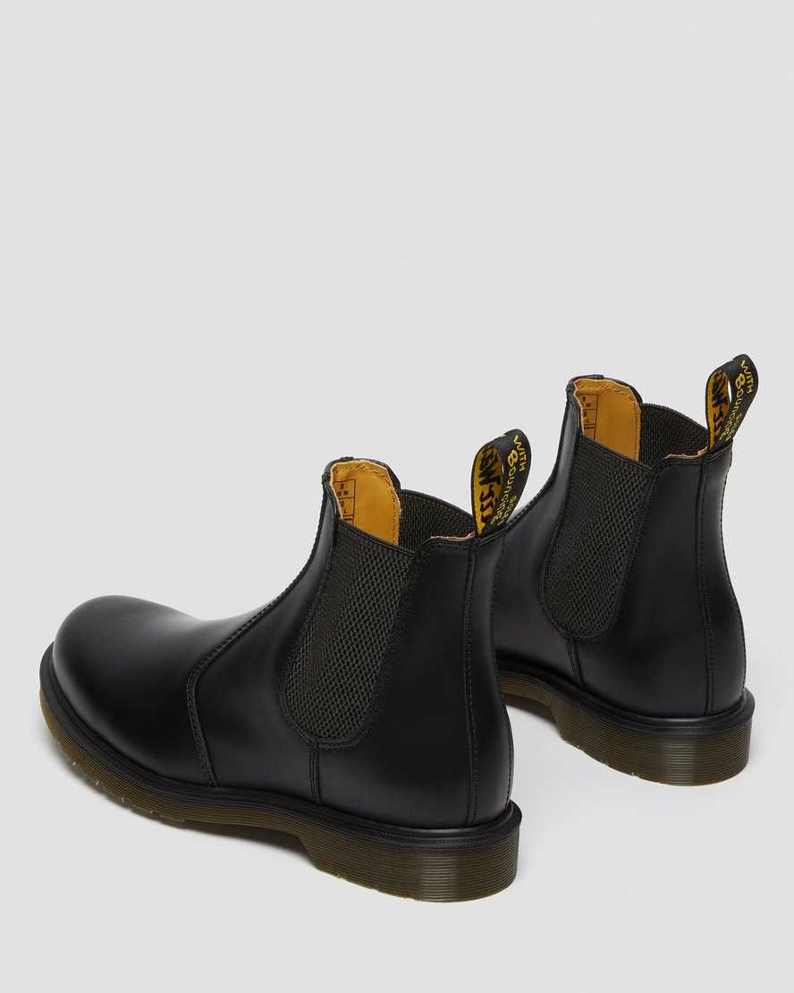 schwarze dr. martens 2976 smooth herren-chelsea-boots