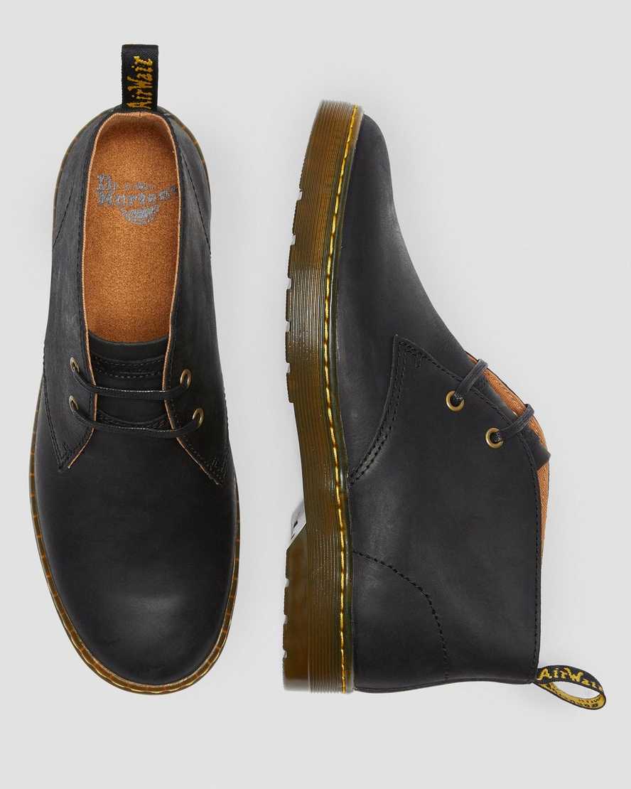 schwarze dr. martens cabrillo wyoming herren-wüstenstiefel